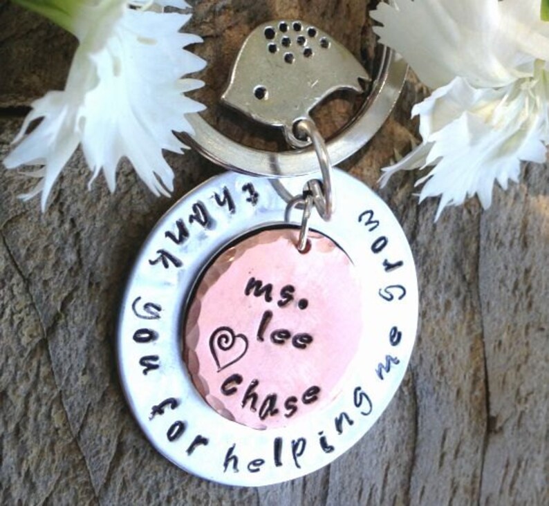thank you for helping me grow Teacher Gift teacher appreciation teacher gift teacher thank you gift teacher key chain