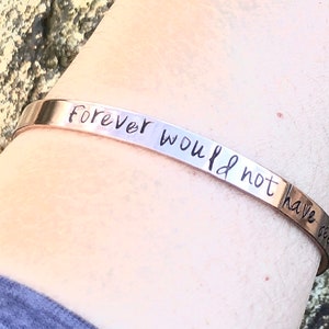 Grief Gift, Memorial Bracelet, Forever Would Not Have Been Long Enough, Sympathy Gift, Loss Of Loved One, Natashaaloha