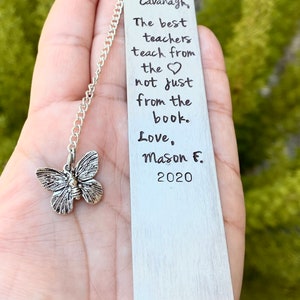 Lehrergeschenke, personalisierte Geschenke, personalisierte Lesezeichen, Danke, dass Du mir geholfen hast, ein Kapitel in meiner Geschichte zu schreiben, Natashaaloha,