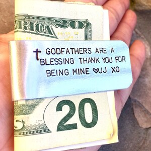 Godfather Gifts, Godfather Money Clip, Gifts For Godfathers, Personalized Money Clip, Custom Made Money Clips, natashaaloha