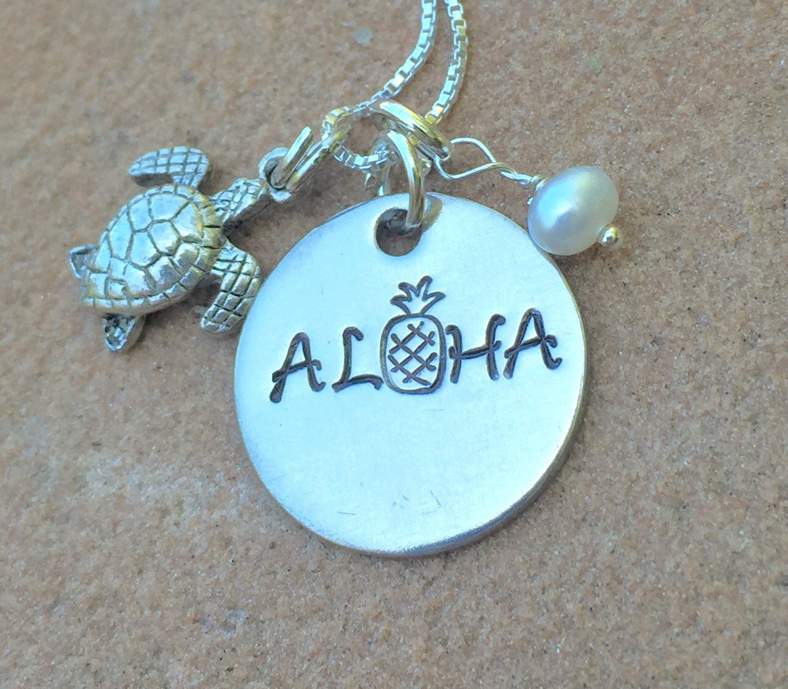 Hawaiian Jewelry Hawaiian Necklace Pineapple Necklace Aloha Etsy