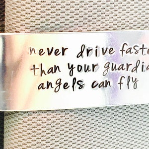 Sweet 16 Gift,Custom Car Visor,Boyfriend Gift, Husband Gift,Graduation Gifts,Never Drive Faster Thank Your Guardian Angles Can Fly,Valentine