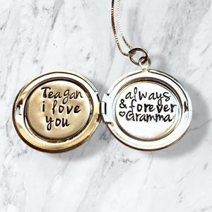 I Love You Forever And Always Locket, Locket Necklace,Graduation Gifts,  Message Locket, natashaaloha, Locket with text inside