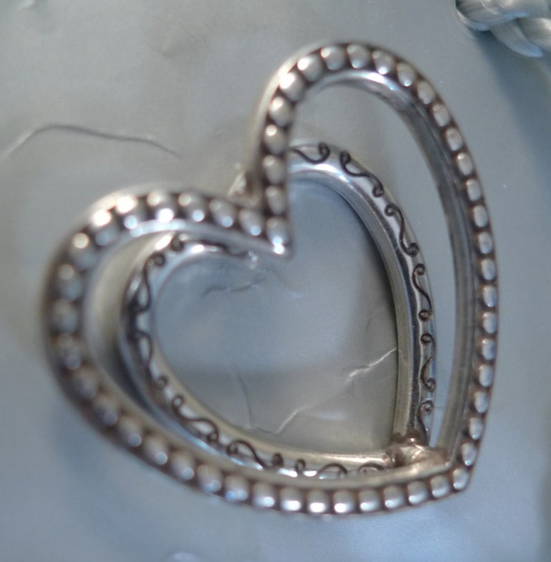 Vintage Retired Silver Brighton Double Rhinestone Heart Etsy