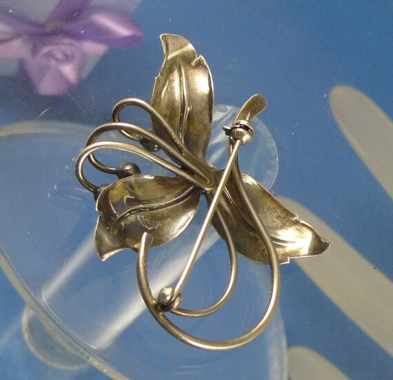 Vintage Sterling Silver 22mm Abalone Blister Brooch Very Unique Fascinating Pin #TSY.77010