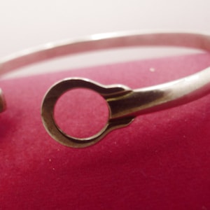 5-Way Eye Hook Bangle Bracelet - Sterling Silver Charm (3145SS)