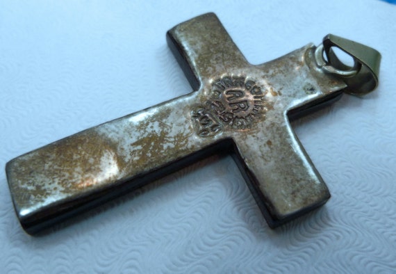Cross Pendant w/ Jesus Crucifix : Unusual Sterlin… - image 4