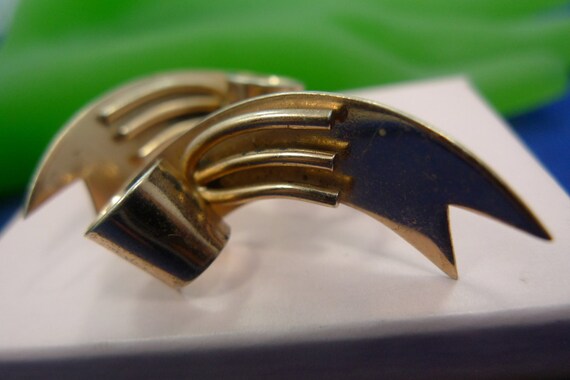 Earrings [88018] Screw Back Vintage Gold Vermeil … - image 3