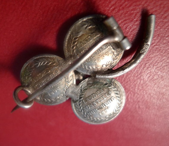 Vintage Silver Brooch Clover Brooch 1896 State Ex… - image 2