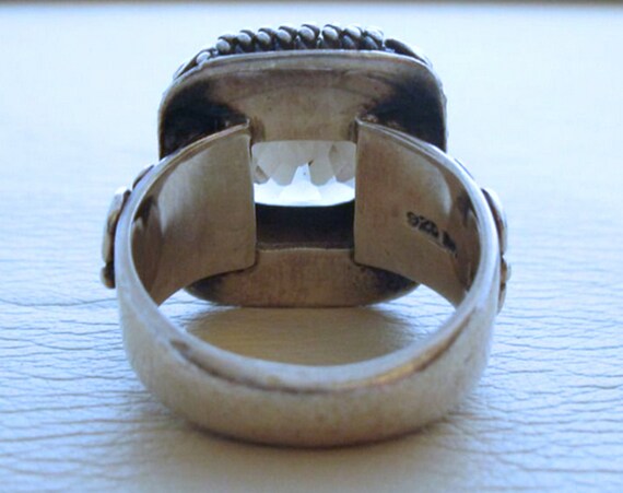 Size 9 Ring : Sterling 925 Silver & 18k Gold - Cu… - image 4