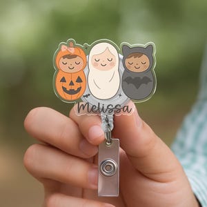 Halloween L&D Nurse Badge Reel, Baby Pumpkin Badge Reel, Cute Nurse Retractable Badge, Mother Baby Nurse, Midwife Gift