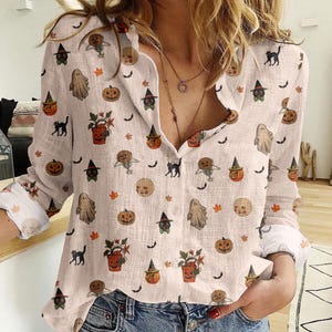 halloween dress shirt womens This Is My Halloween Costume Shirt Womens V Neck Funny Spooky Halloween  Outfit