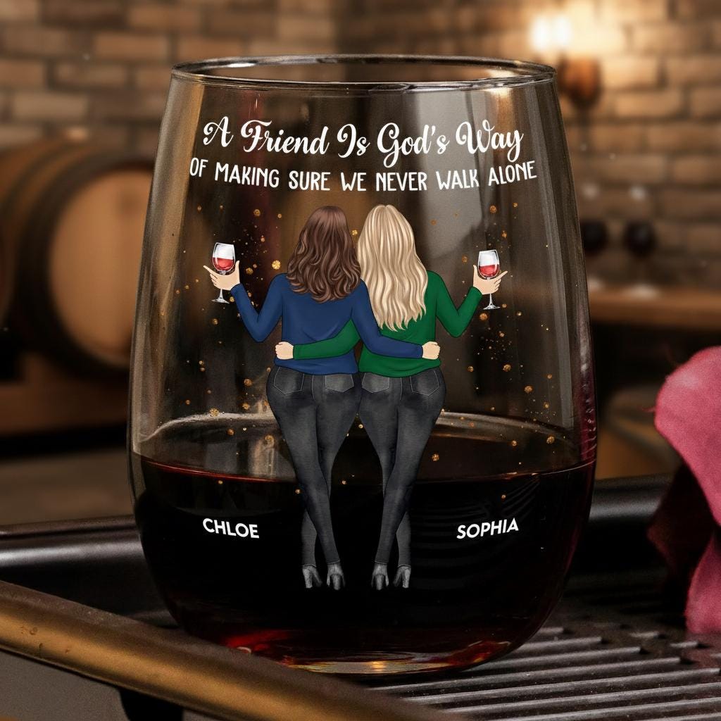 personalised wine glass etsy Personalized Etched Wine Glass with Designer Script Name | Glass or Crystal