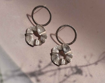 Silver pendant earrings - Donna