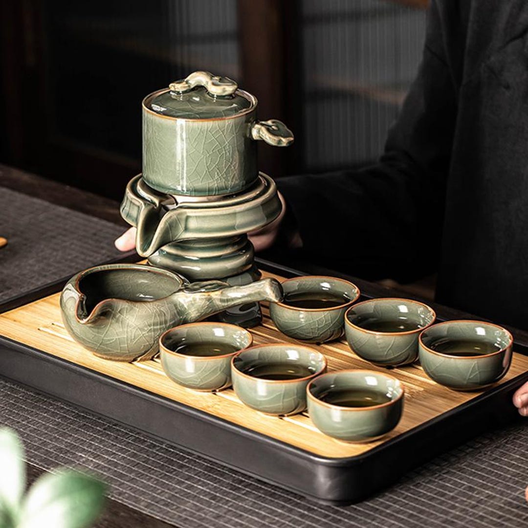 Ceramic Automatic Tea Set | Kung Fu Tea Set | Retro Tea Set | Creative ...