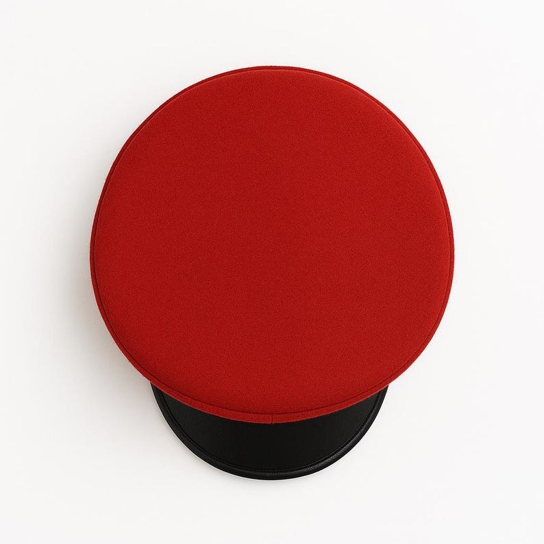Red Rounded Hat Red Vintage Parade Visor Hat | Handmade Cosplay Costume Cap | Classic ...