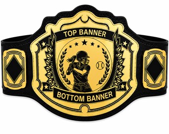 Cinturón de Campeón Personalizado | Título de Lucha Libre Grabado | Trofeo Fantasy League | Premio Deportivo