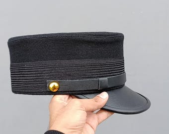 Train Conductor Hat | Engineer Cap for Kids & Adults | Railroad Costume Accessory | Train Birthday Party
