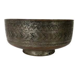 Antique Bronze Bowl, Vintage Handmade Decor, Rustic Heritage Gift, Collectible Brass Art