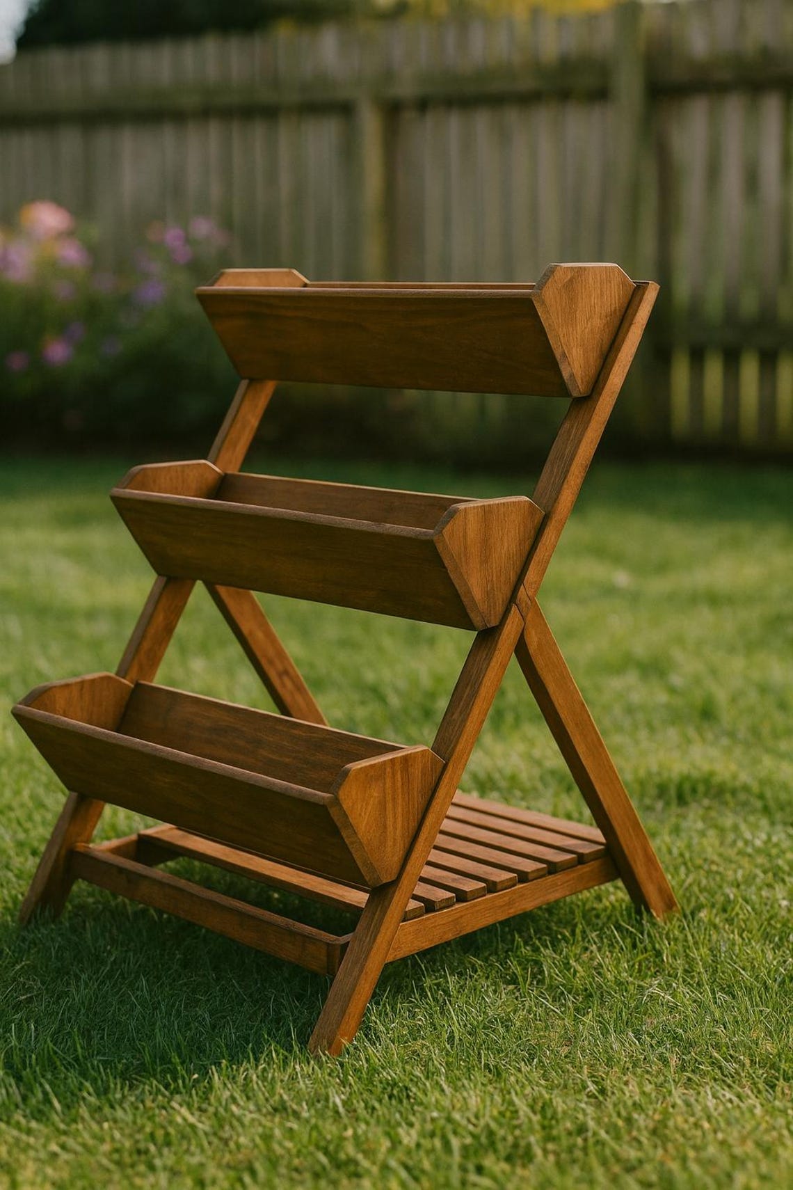 DIY 3 Tier Raised Planter Box Plans | Wooden Garden Vegetable Planter ...