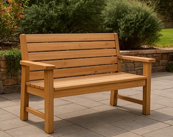DIY 2x4 Wooden Bench build plan | Outdoor Woodworking Templates | DIY Patio Furniture Bench | PDF Files