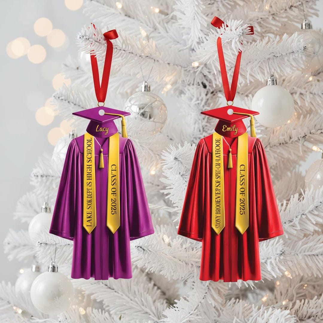 Graduation Ornaments Class of 2025 – Personalized Graduation Ornament ...