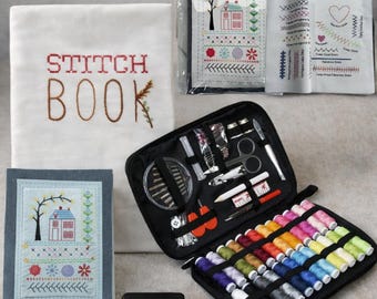 Libro de puntadas de bordado DIY para principiantes y artesanos, kit de muestrario de práctica, herramienta para aprender a coser a mano, guía de costura