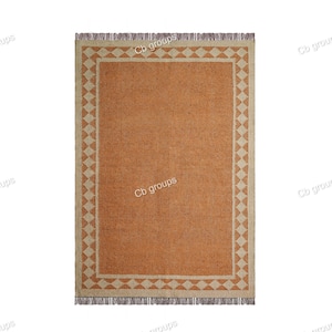 Wool Kilim Rug - Handwoven Jute Area Rug - Traditional Indian , Handmade Durable Home Decor