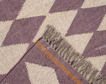 Wool Jute Rug Kilim Area Rug Handmade Kilim Runner Rug Boho Hallway Rug Vintage Kitchen Rug Outdoor Handwoven Wool Rug Custom Size Rug 8x10