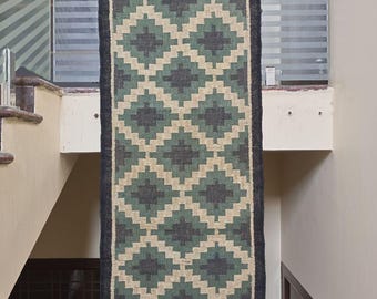 Handmade Kilim Runner Rug for Stair Decor/ Handwoven Wool and Jute Runner, Bohemian Rug, Vintage Kilim Rug, Custom Kilim Runner 2x30,2x35 ft