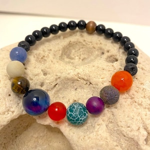 Solar System Bracelet Planetary Crystal Healing Jewlery