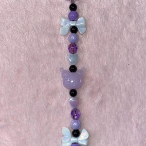 Handmade Purple Kuromi-themed bracelet!