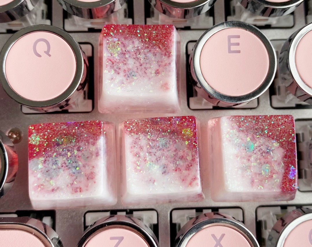 Resin Keycap Keycap Set Cherry Mx Keycap Pink Resin Keycap Etsy