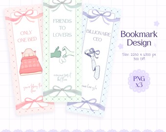 Romance Trope Printable Bookmark - Pastel Book Lover Gift