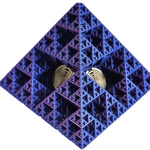 Multi Wave Oscillator Pyramid: Copper Spiral, Sacred Geometry Decor
