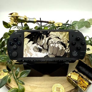 Black Gold Custom PSP Konsolen Bundle: Inklusive Akku, Aufbewahrung