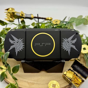 Black Gold Custom PSP Konsolen Bundle: Inklusive Akku, Aufbewahrung