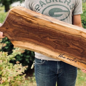 Personalized Charcuterie Board, Walnut Serving Board, Meat & Cheese Board, Grazing Table, Ottoman tray, Wedding Platter, Mothers Day Gift