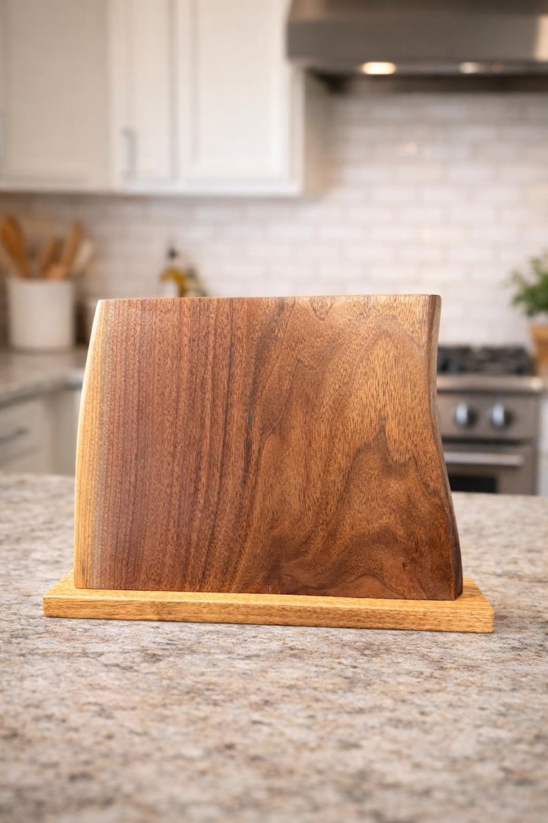 Walnut Magnetic Knife Block: Countertop Knife Storage image 10
