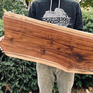 40&quot; 48&quot; Long Charcuterie Board, Extra Large Serving Board, Personalized Charcuterie, Cheese Board, Live Edge, Grazing Table, Mothers Day