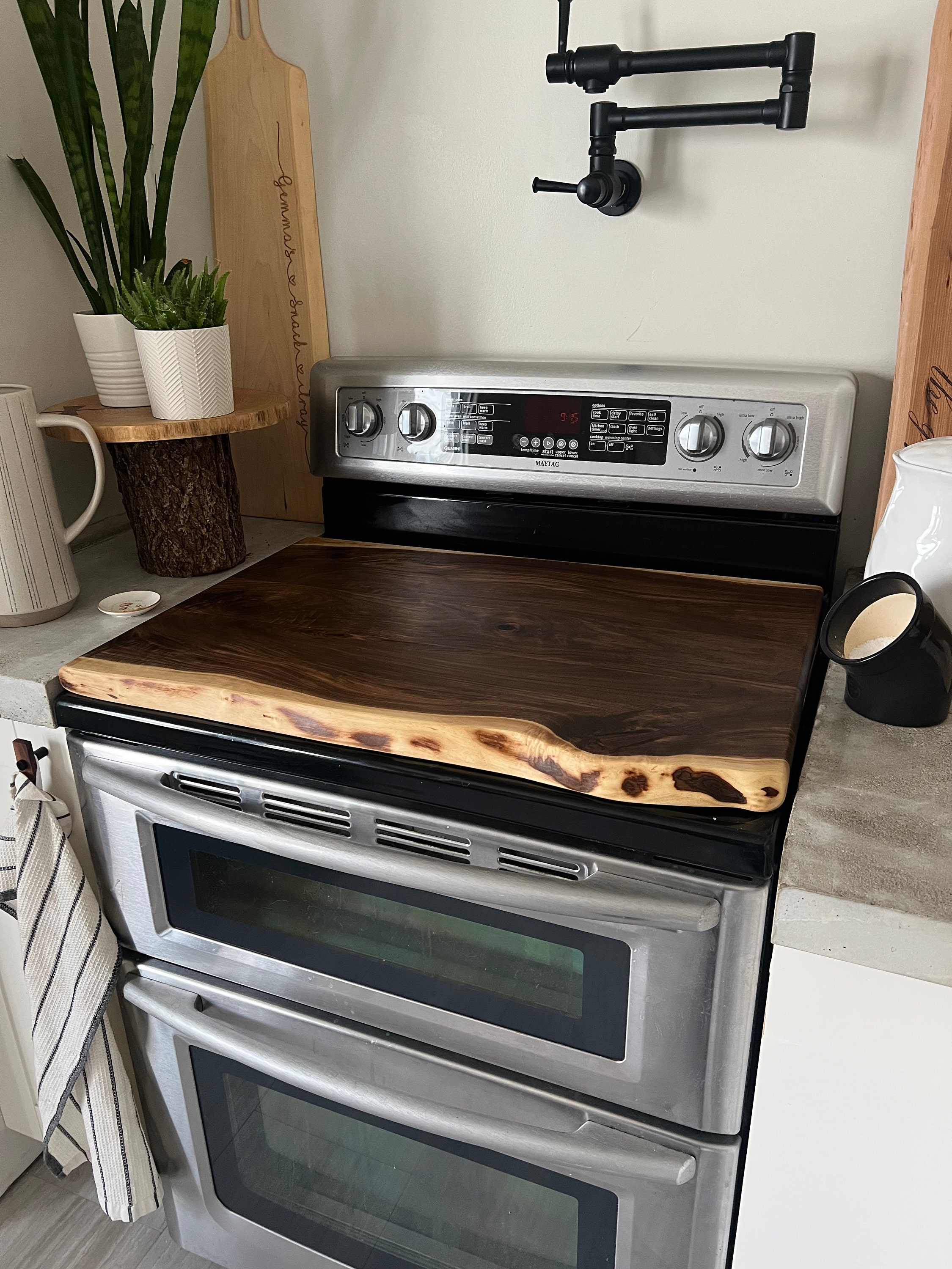 latinos r us Stove Top Cover, Custom Wooden Stove  