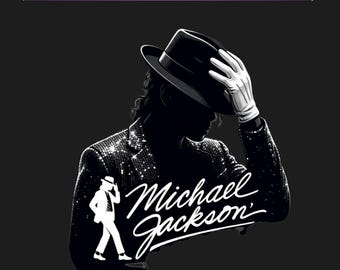 Vintage Michael Jackson Style PNG, King of Pop Retro Design, 80s Music Sublimation File, MJ Inspired Shirt Cricut Cut digital png download