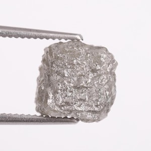 6.60 CT, Natural Raw Diamond, Rough Diamond, Cube Shape Raw Diamond, Uncut Rough Diamond, Fancy Gray Color Diamond,