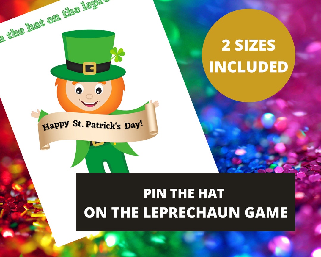 Pin the Hat on the Leprechaun Game Etsy