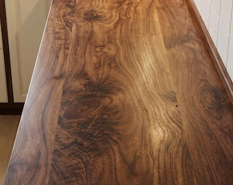 アレックス・ブッチャー様向け特注品 – ウォールナット材のテーブルトップ、ストレートエッジ、44×21インチ