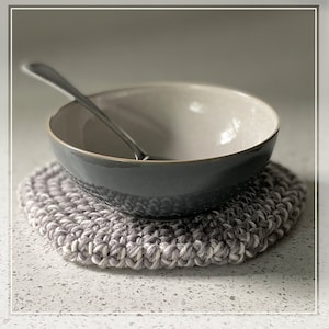 CROCHET PATTERN Double Thick Crochet Potholder Pattern Kitchen Hot Pad Fall Color Trivet Holiday Housewarming Gift Natural Fiber Home Decor