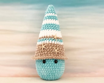 CROCHET PATTERN Raindrop Amigurumi Misty Rain Plush Sandy Beach Crocheted Hat Blue Green Ocean Wave Aqua Home Decor Surf Lover Handmade Gift