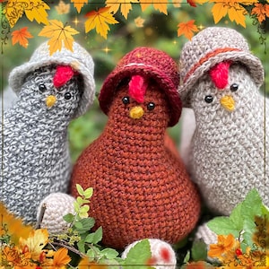 Crochet Chicken Amigurumi Pattern: Rustic Granny Hen (Digital Download)