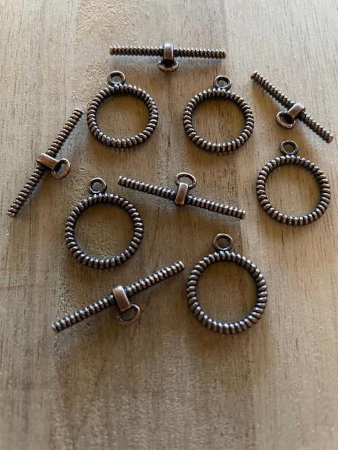Antique Copper Rope Clasps: 20mm, Jewelry, Findings and Supplies (8 Pcs ...