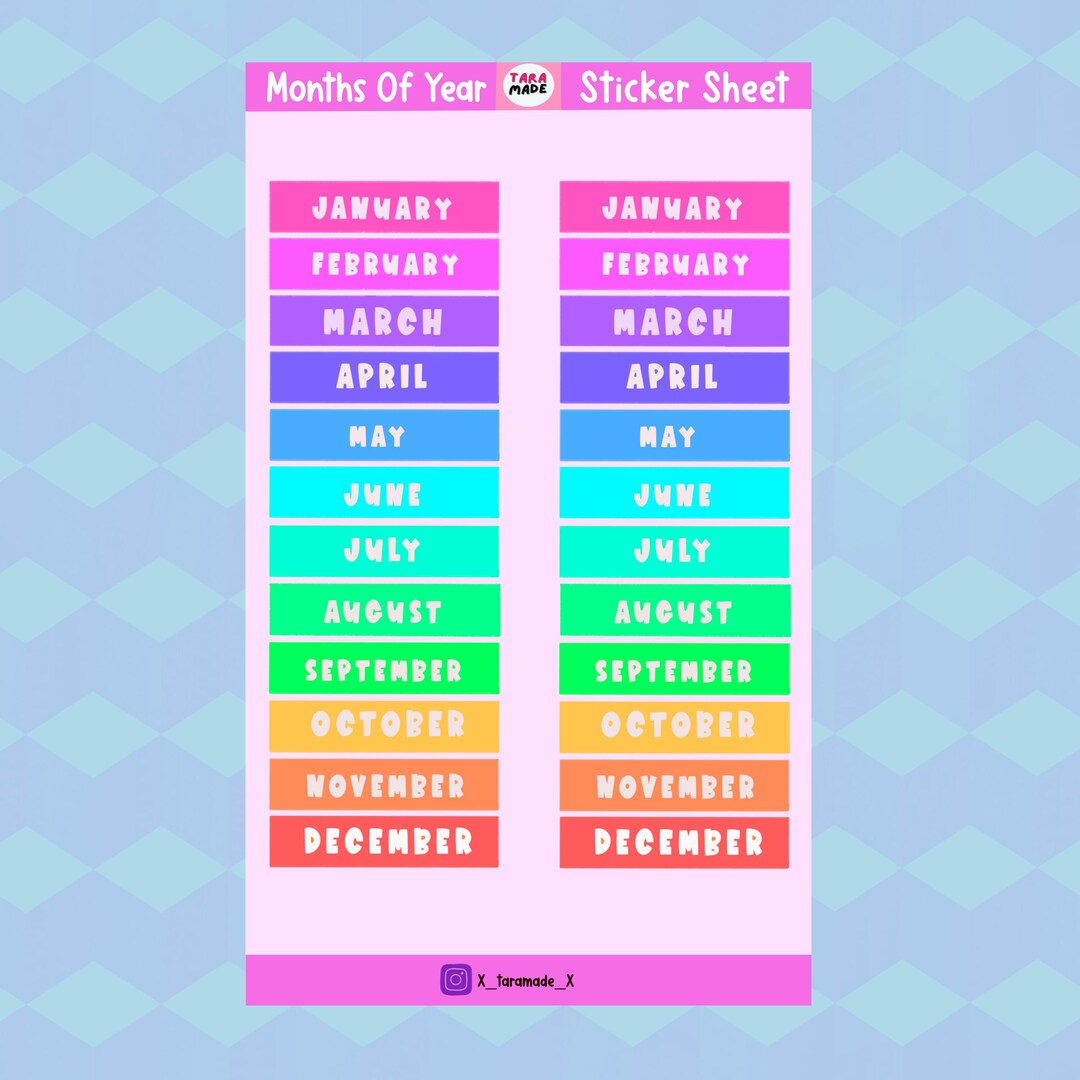 Mini Month Planner Stickers, Waterproof Rainbow Dates Sticker Sheet for ...